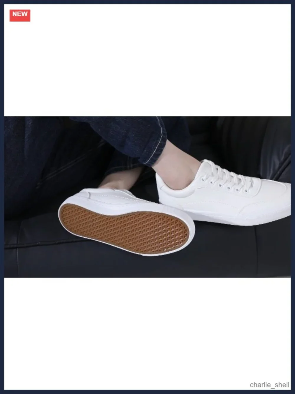 Men's PU Leather Fashion Sneakers Water Resistant Tennis Shoes